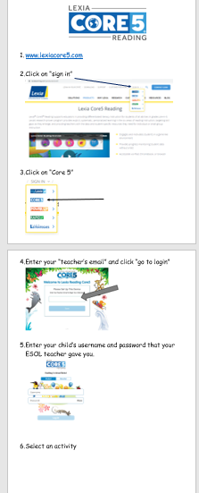 How to Login to Lexia Core 5 