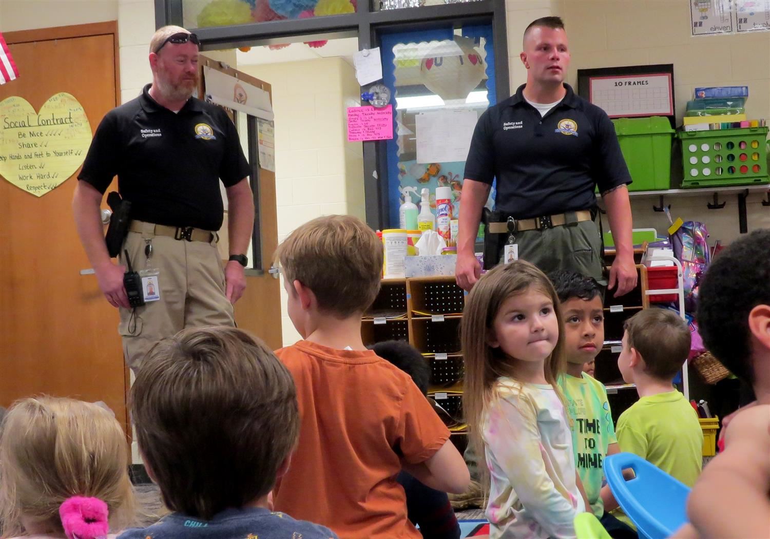 officers in classroom