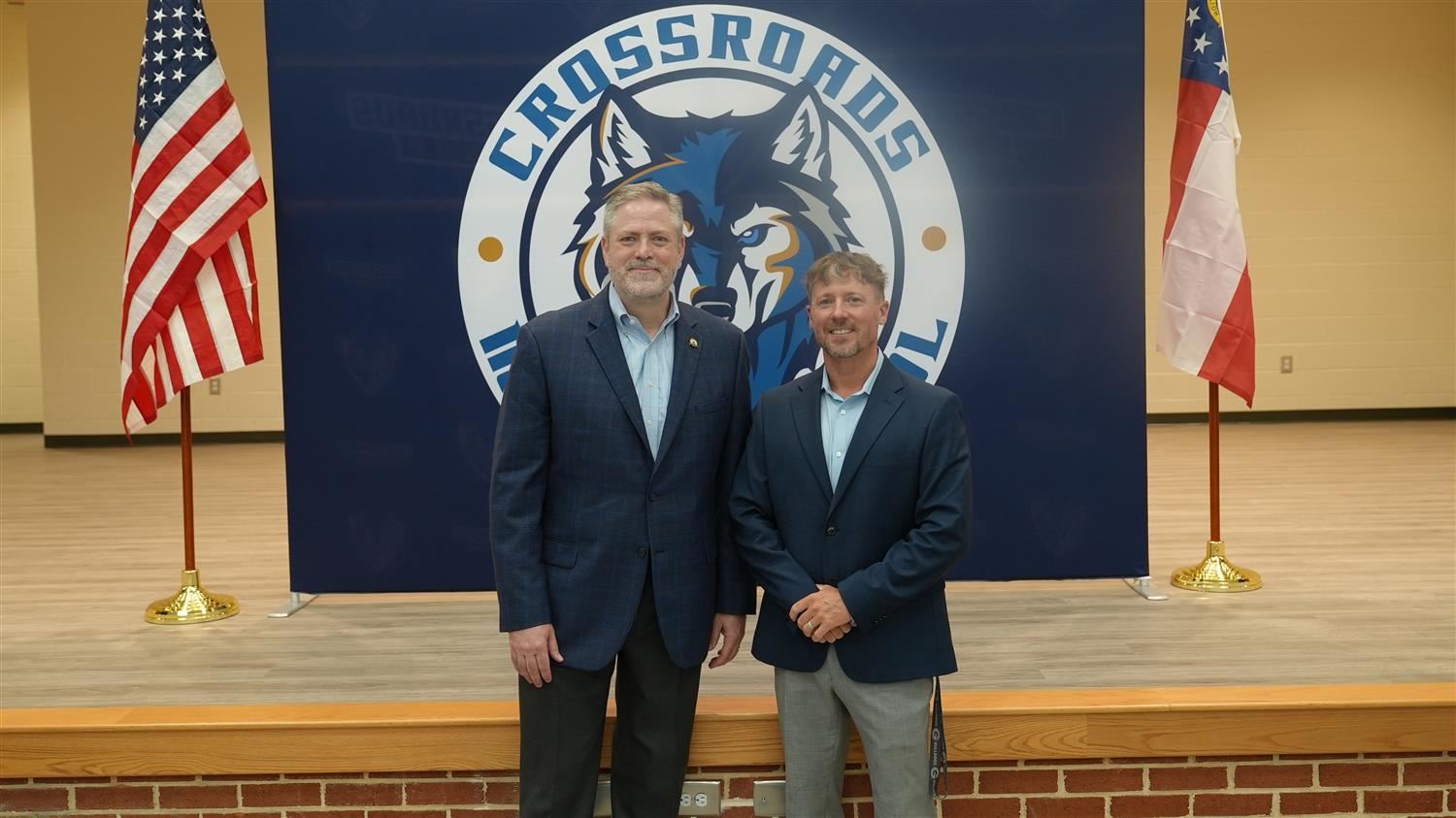 Superintendent Steve Barnette  and Principal Tom Alverson