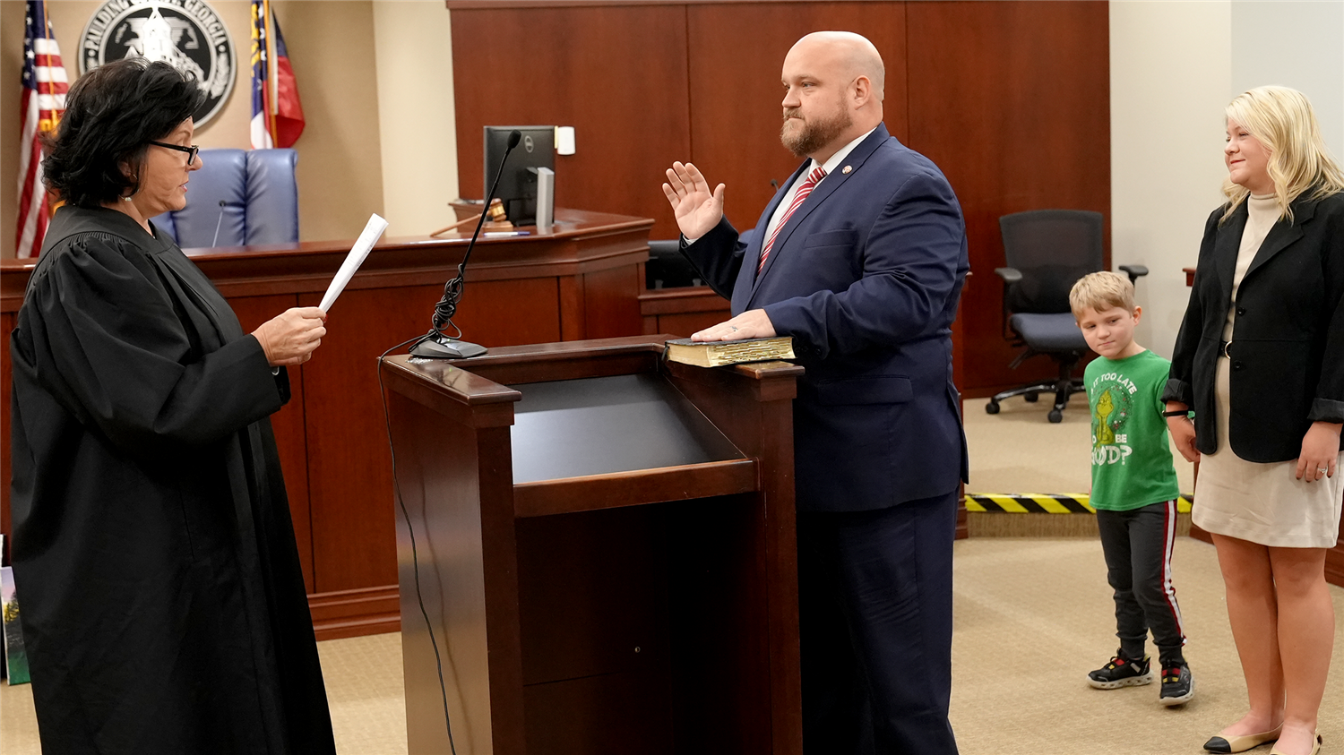 Adam Clayton BOE swearing in