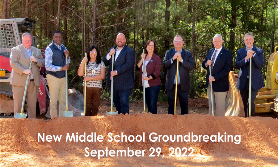 PCSB Members New Middle School Ground Breaking