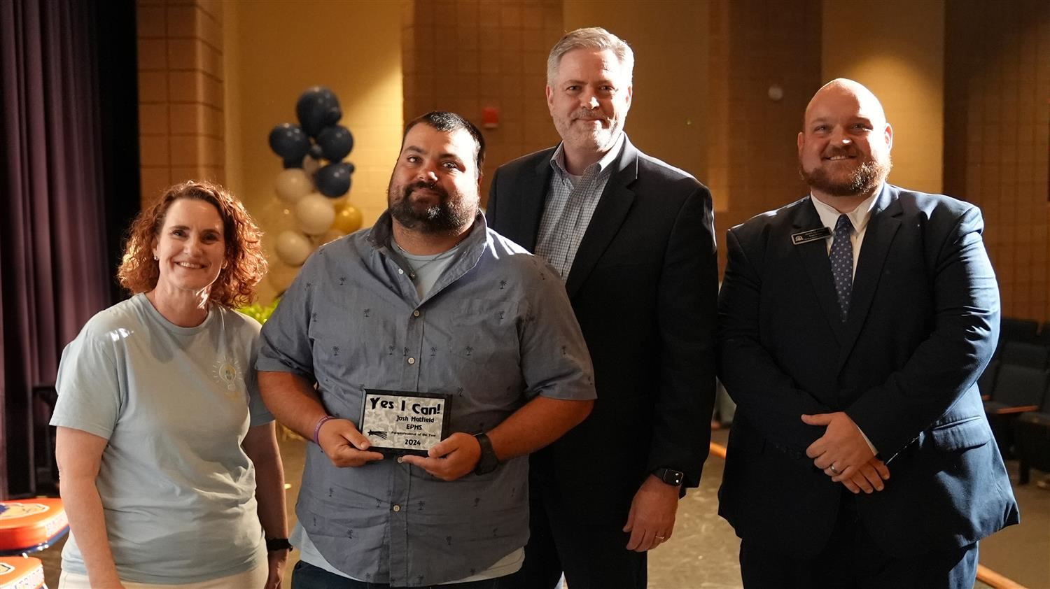 Paraprofessional of the Year Josh Hatfield from East Paulding High School