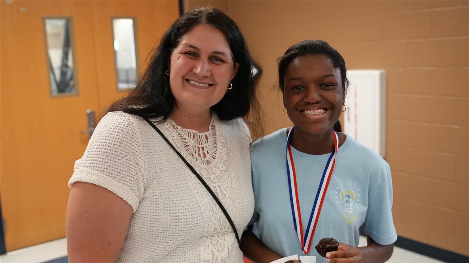 2023 PCSD Teacher of the Year Kelley Nunn with Yes I Can Winner