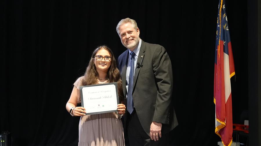 The 4H Project Achievement award was presented to South Paulding High School Senior Savannah Blalock.