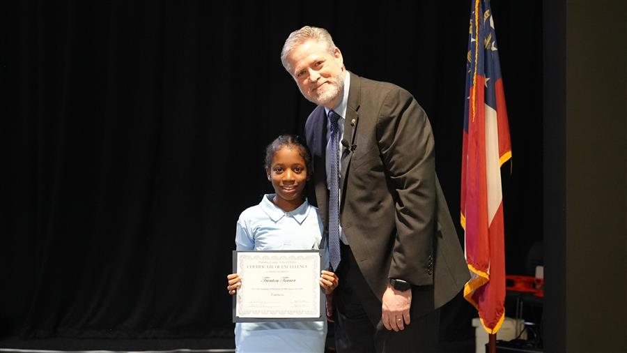 Fairness Character winner: Dugan Elementary 5th grader Trenton Turner.