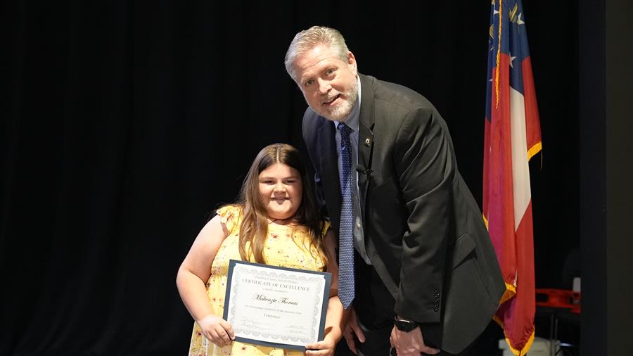 Tolerance Character winner: Shelton Elementary 5th grader Makenzie Thomas.