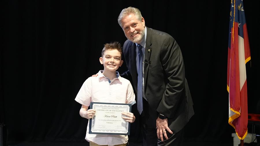 Tolerance Character winner: Moses Middle 6th grader Knox Pruitt.