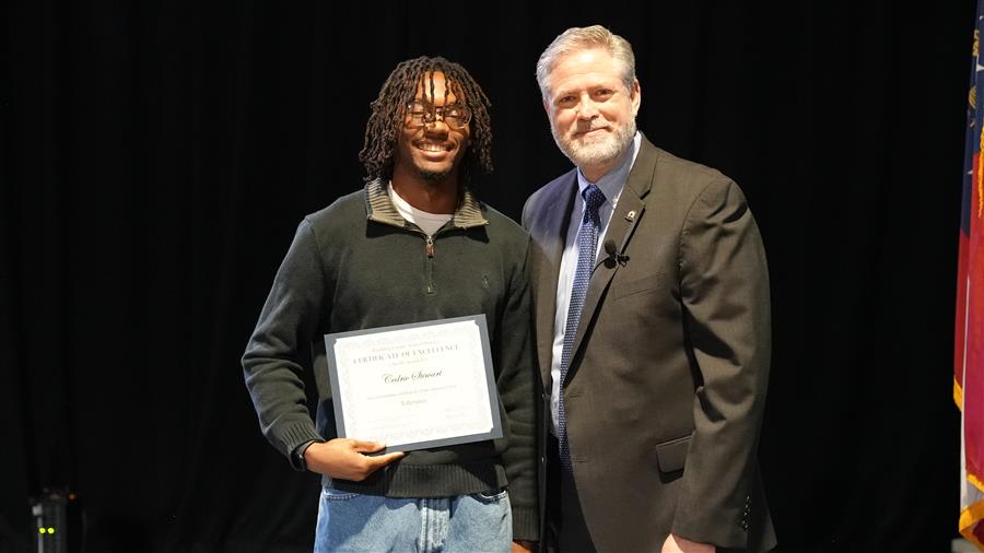 Tolerance Character winner: North Paulding High 12th grader Cedric Stewart.
