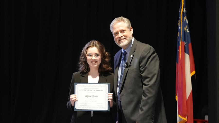 Fine Arts in Action winner: Poole Elementary 5th grader Skylar Young for Mixed Media.