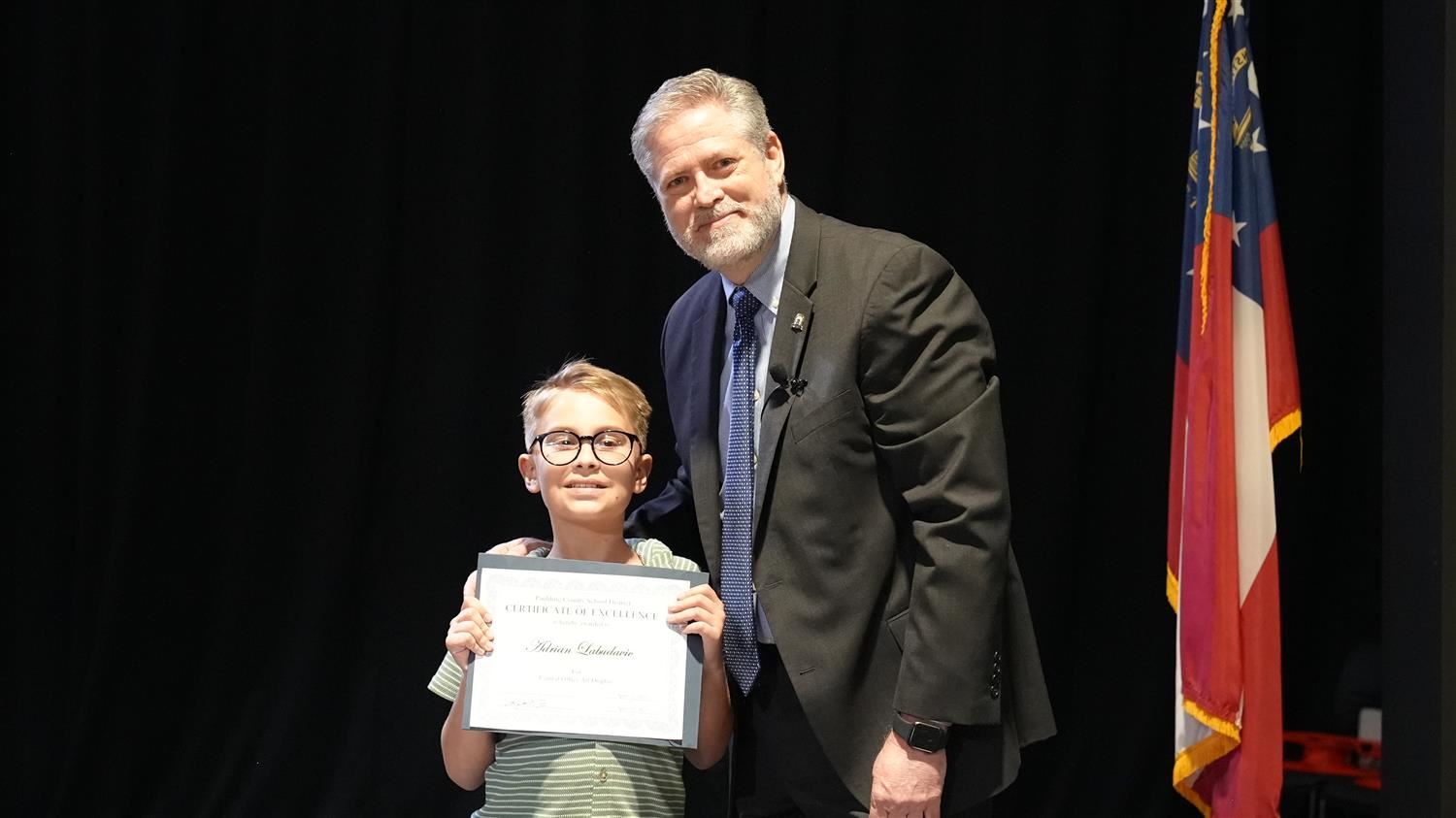 Fine Arts in Action winner: Russom Elementary 4th grader Adrian Labudivuc for Acrylic Pen.