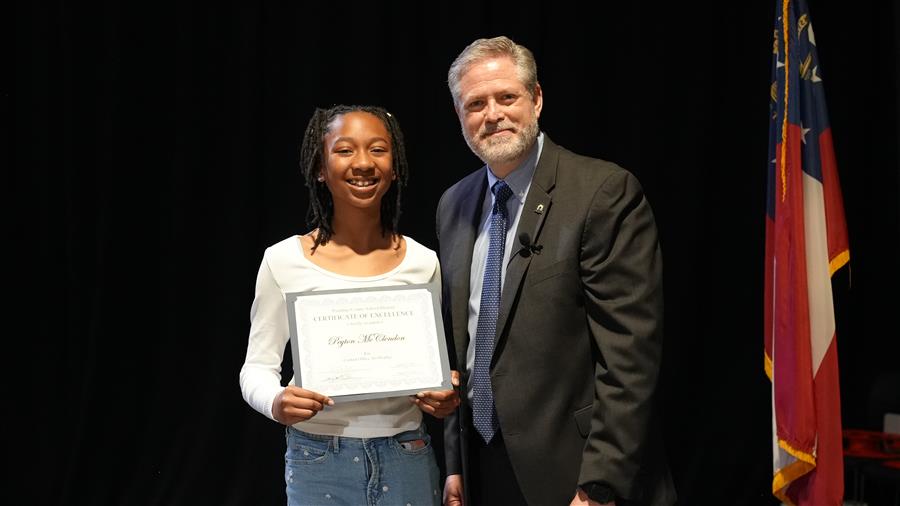 Fine Arts in Action winner: Ritch Middle 6th grader Peyton McClendon for Graphite.