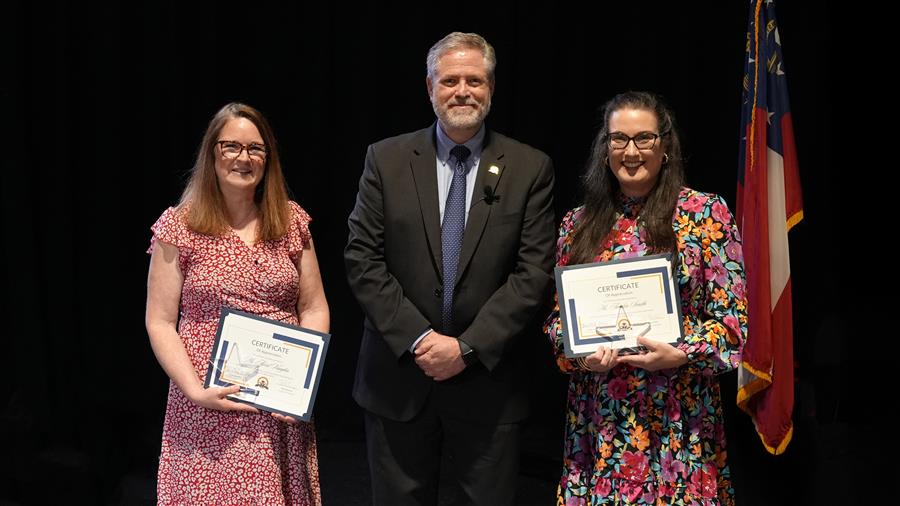 March Star Staff winners: Baggett Elementary 5th grade Teacher April Vaughn and New Georgia Elenmentary Kindergarten Teacher 