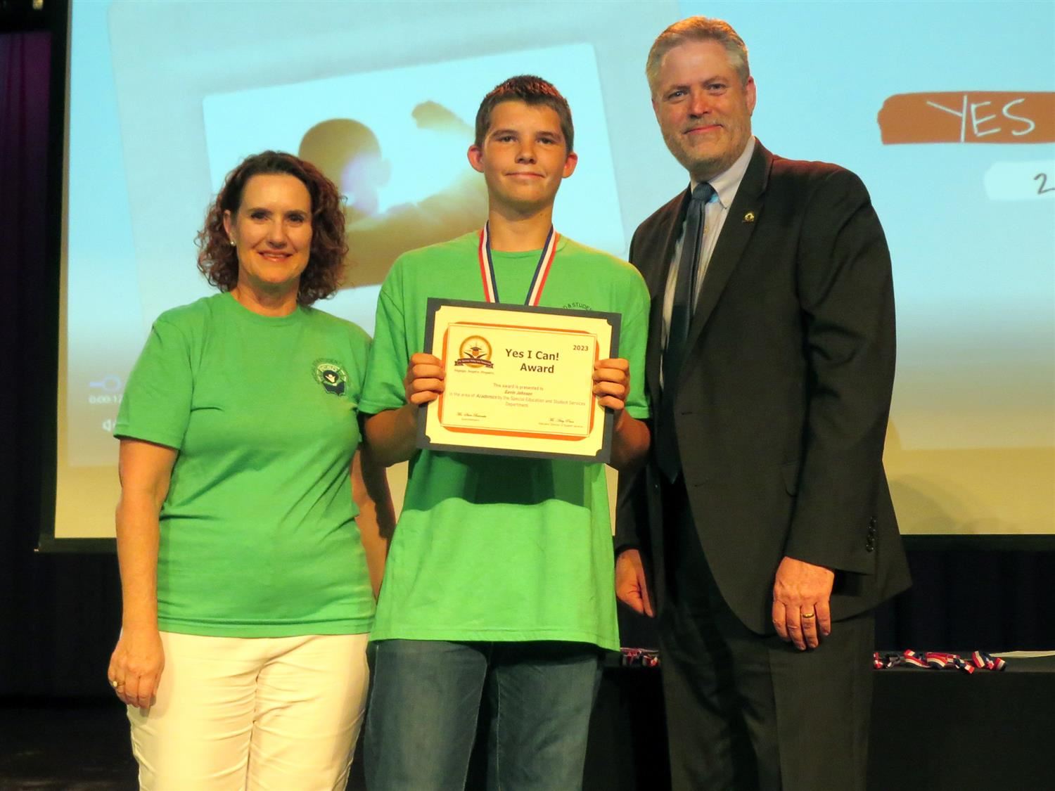 Yes I Can! award winner Gavin Johnson - Scoggins Middle.