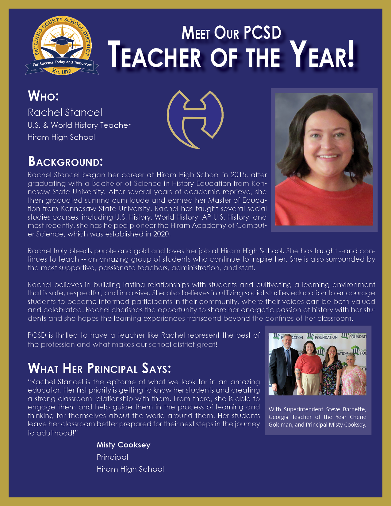 Meet our Teacher of the Year