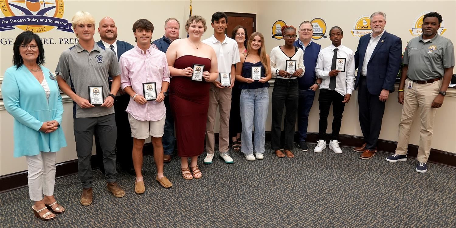 At its May 27, 2025 meeting, the Paulding County Board of Education proudly recognized the Spring Sports Players of the Year