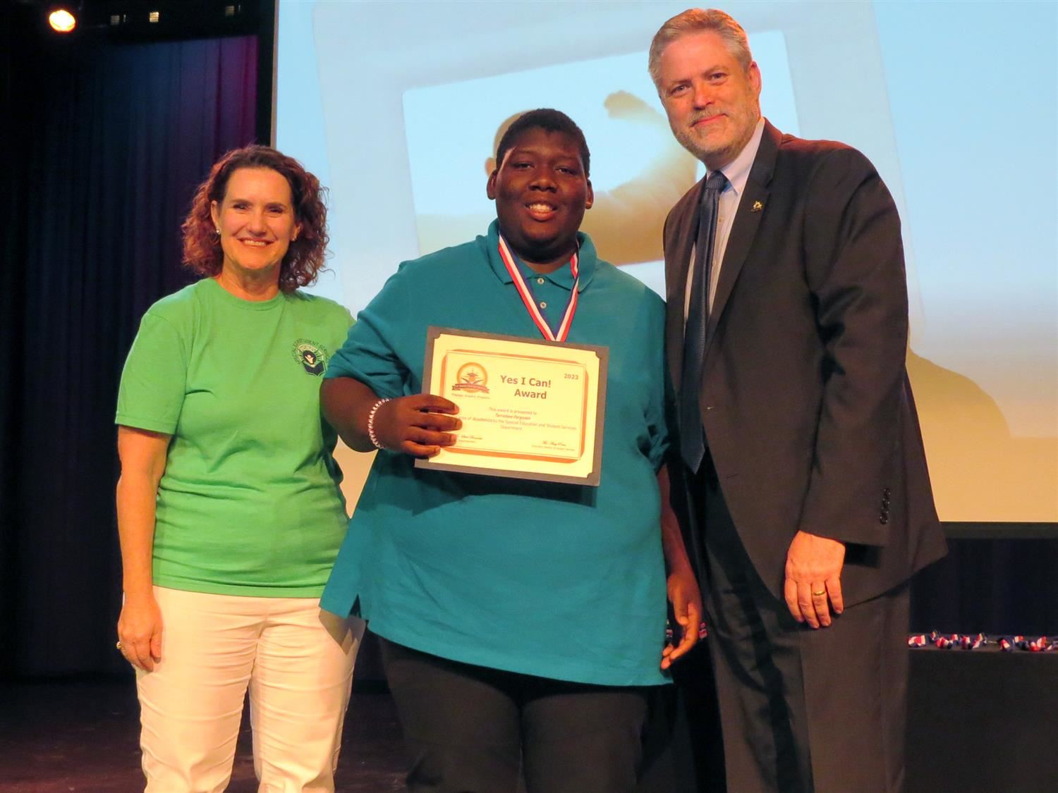 Yes I Can! award winner Terranieo Ferguson - Herschel Jones Middle