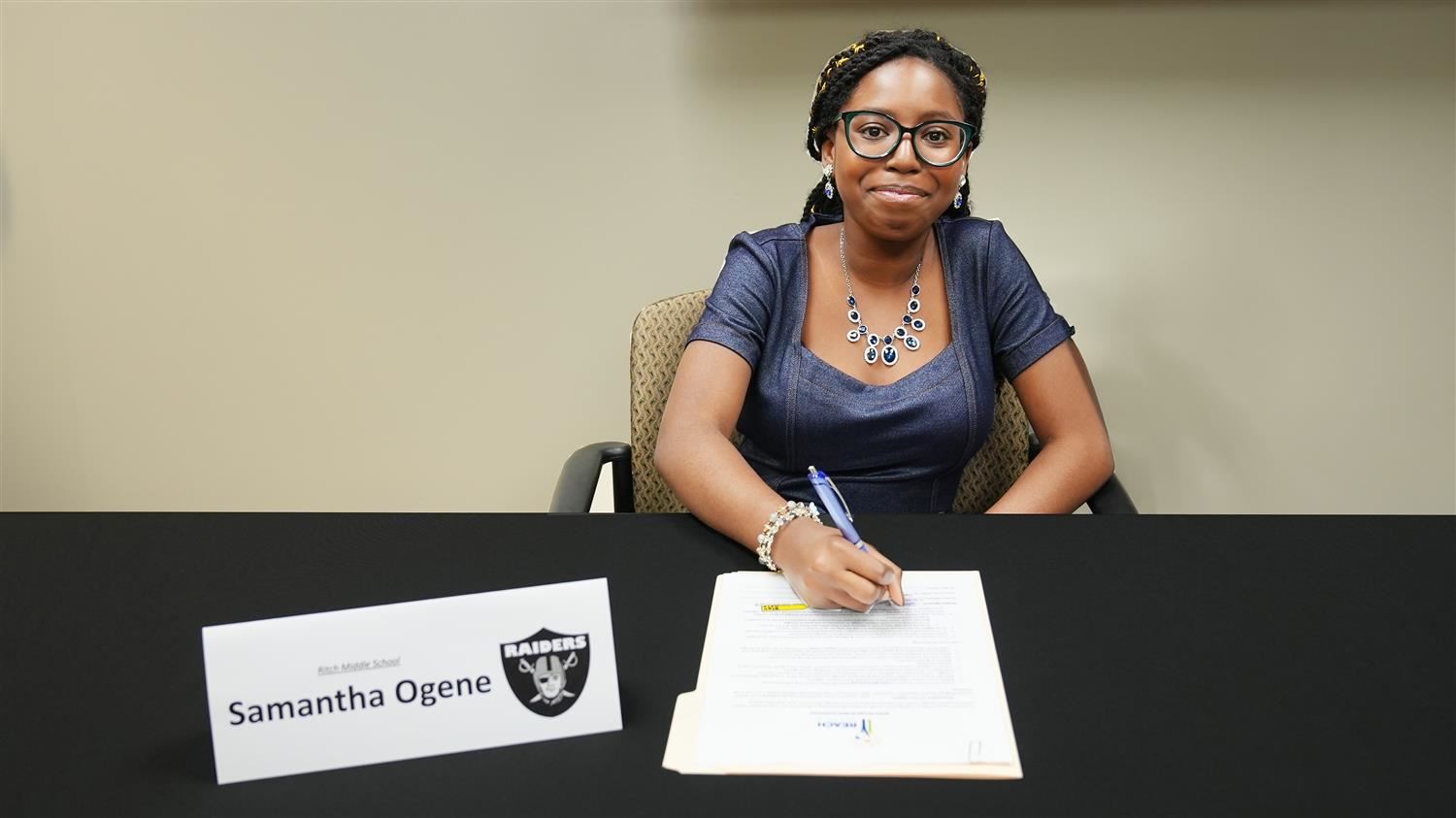 P.B. Ritch Middle School REACH Scholar Samantha Oruchi Ogene.