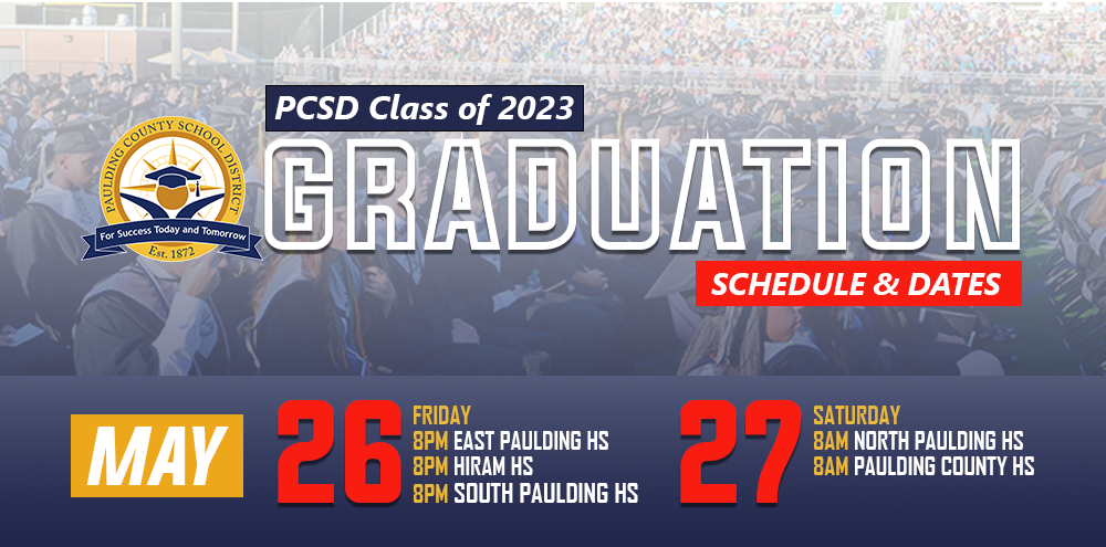  The official PCSD Graduation Schedule for the Class of 2023