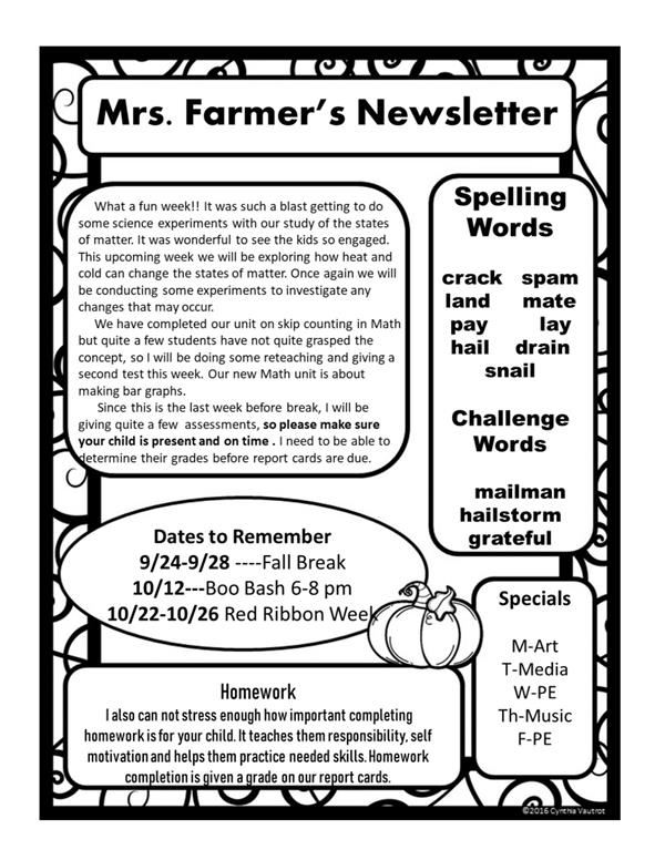 farmer katina newsletters elementary newsletters
